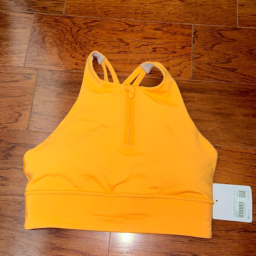 lululemon athletica Yellow High Neck Sports Bra Sz 6